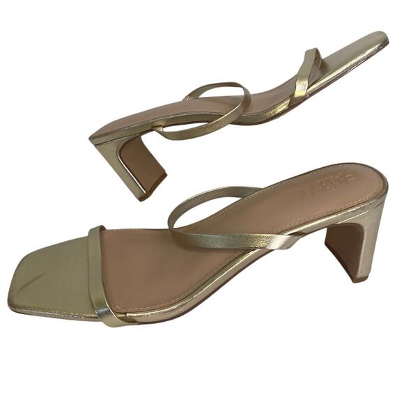 Faryl by Farylrobin Analisa Sandals Womens US 12 Gold Slip On Block Heel - Picture 3 of 6